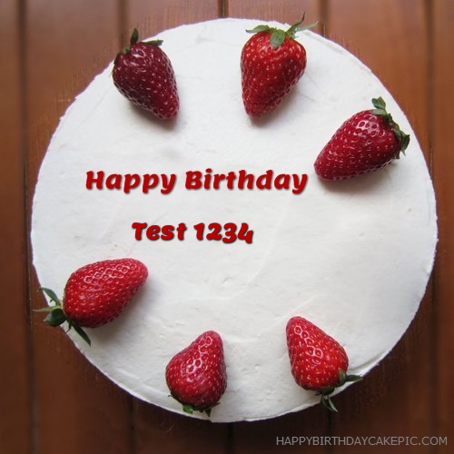 write name on Strawberries Friends Birthday Cake